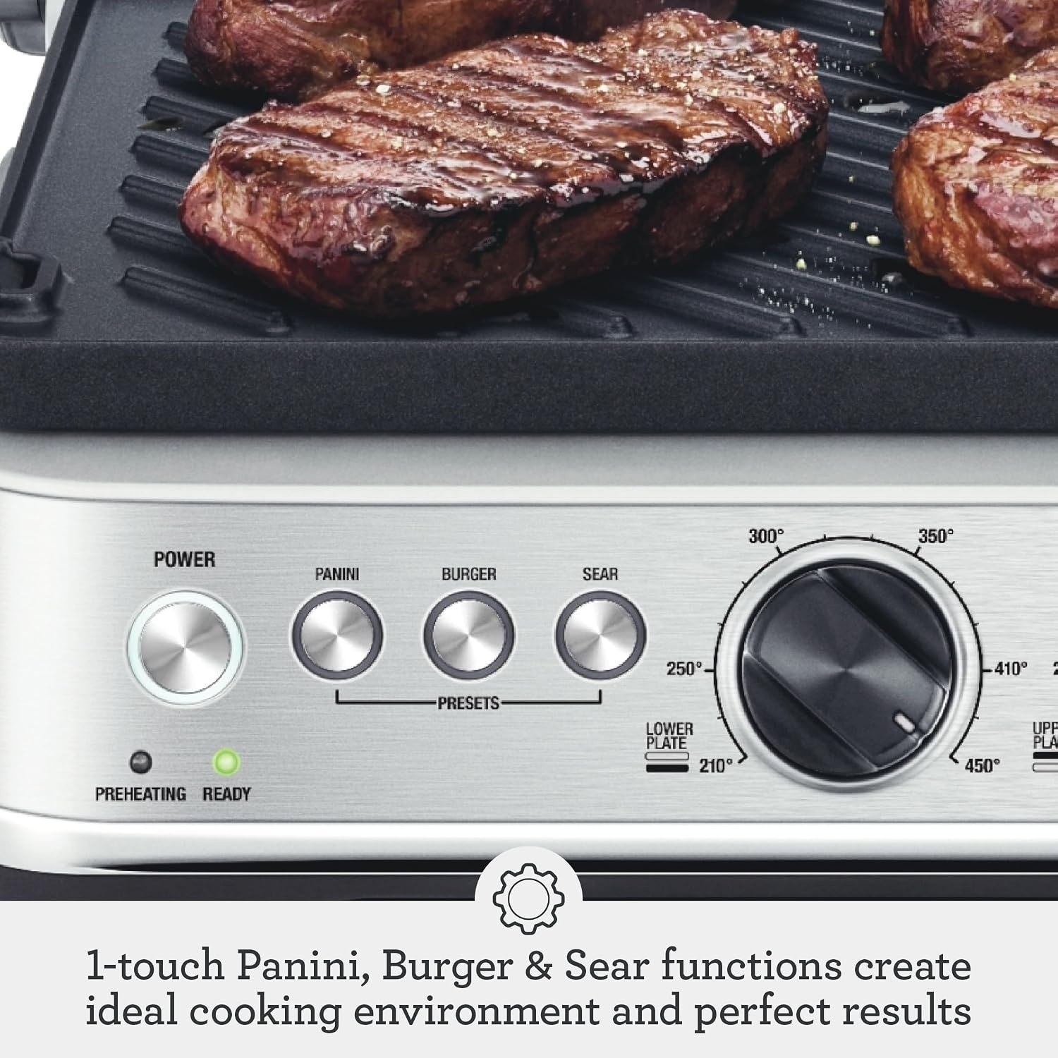 image:imageBreville BGR700BSS Sear and Press Grill Brushed Stainless Steel