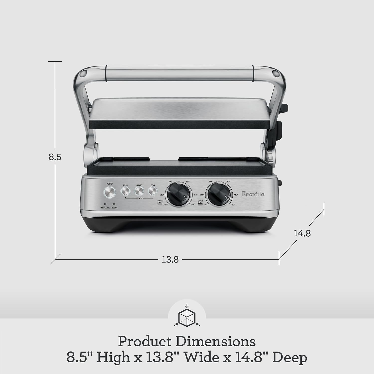 image:imageBreville BGR700BSS Sear and Press Grill Brushed Stainless Steel
