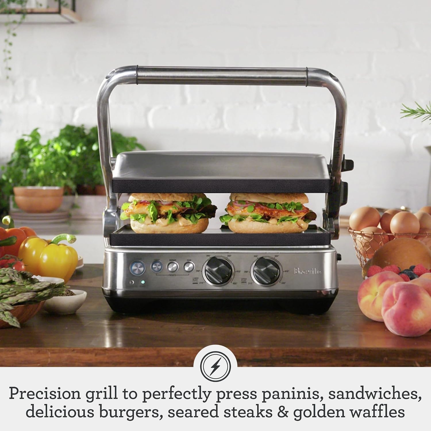 image:imageBreville BGR700BSS Sear and Press Grill Brushed Stainless Steel