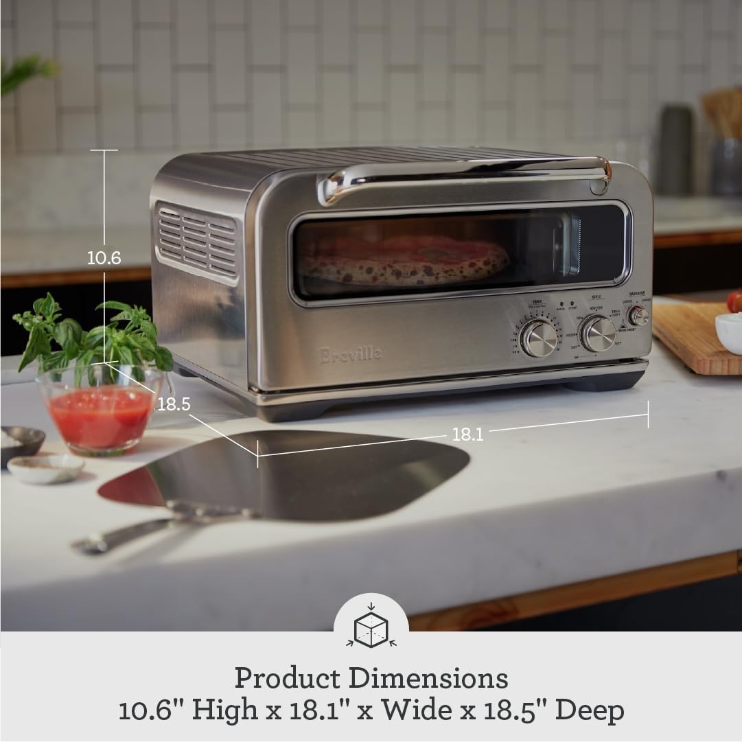 image:imageBreville BPZ820BSS Smart Oven Pizzaiolo Countertop Pizza Maker Brushed Stainless SteelBrushed Stainless Steel