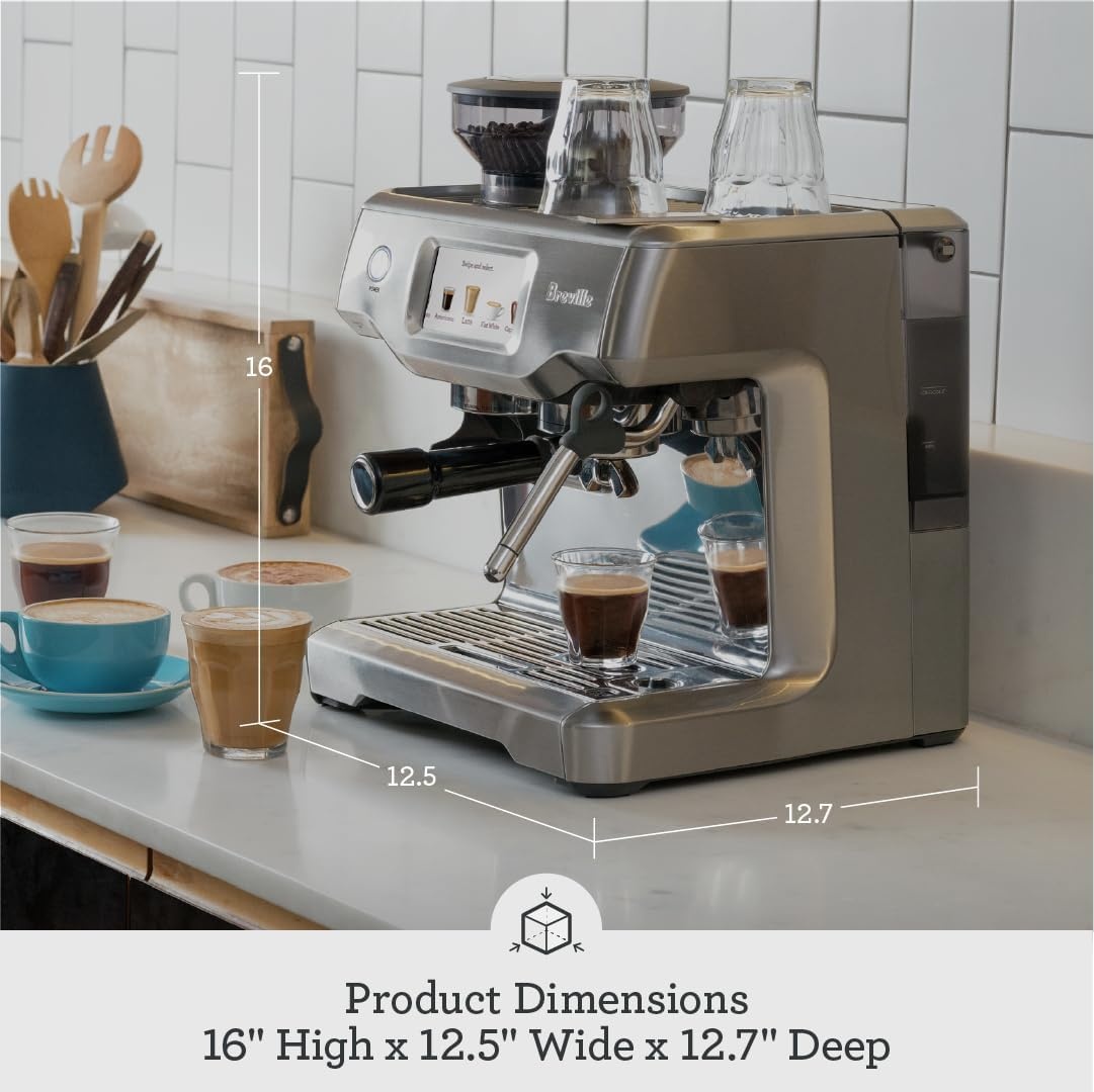 image:imageBreville Barista Touch Espresso Machine BES880BSS Brushed Stainless SteelDamson Blue