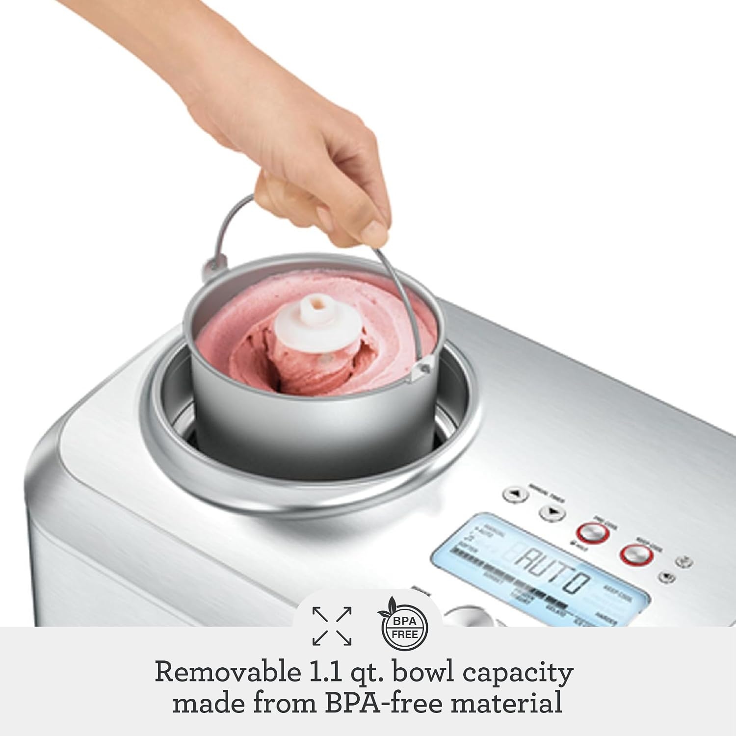 image:imageBreville Smart Scoop Ice Cream Maker BCI600XL Brushed Stainless Steel