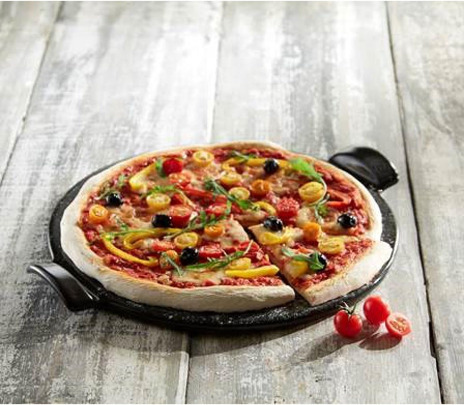 image:imageEmile Henry Flame Top 145 Pizza Stone Burgundy RedCharcoal