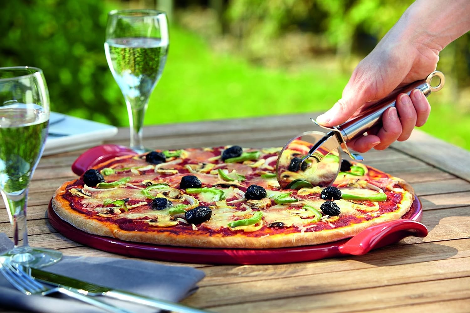 image:imageEmile Henry Flame Top 145 Pizza Stone Burgundy RedFigue