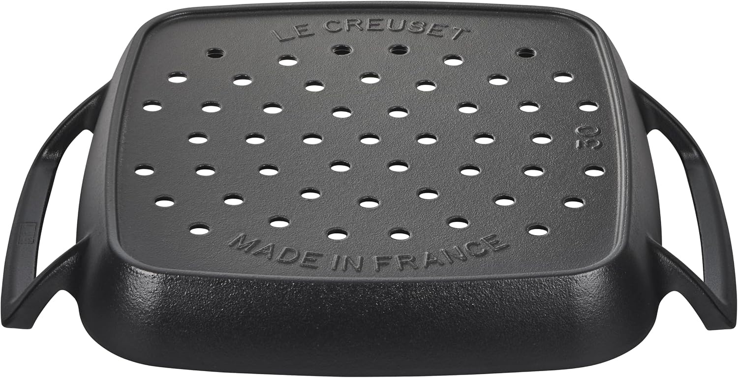 image:imageLe Creuset Alpine Outdoor Collection Enameled Cast Iron Pizza Pan 15Grill Basket