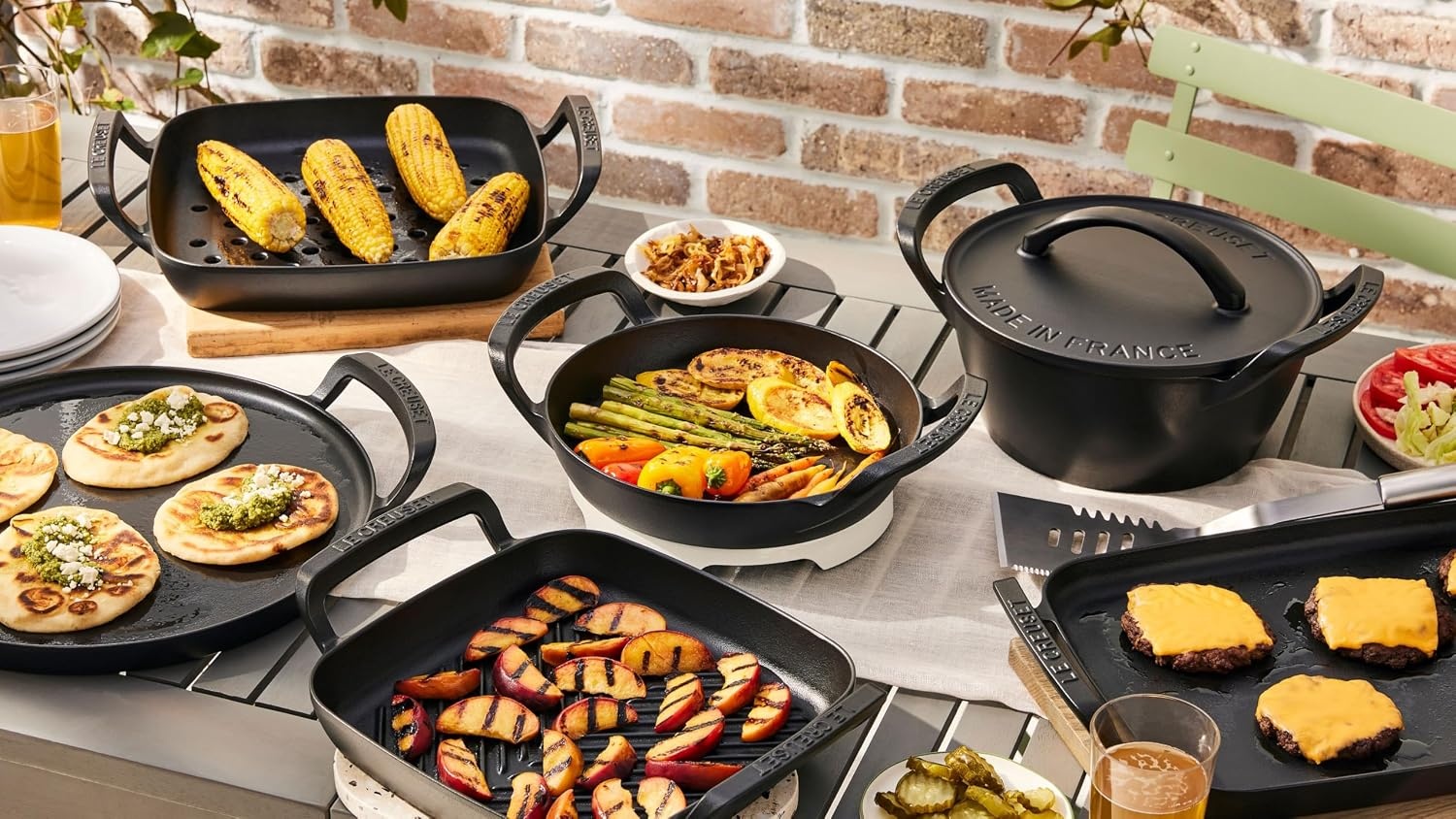 image:imageLe Creuset Alpine Outdoor Collection Enameled Cast Iron Pizza Pan 15Rectangular Griddle