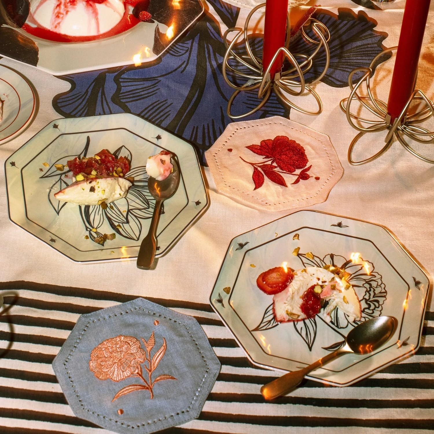 image:imageMariana Velsquez x Sur La Table Floral Taper Holder Silver