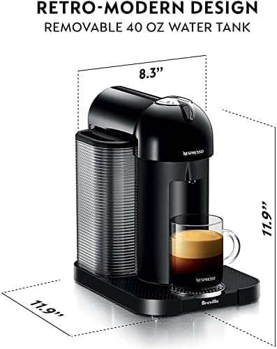 image:imageNespresso Vertuo Coffee and Espresso Maker by Breville Chrome with Aeroccino Milk FrotherBlack
