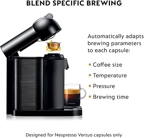 image:imageNespresso Vertuo Coffee and Espresso Maker by Breville Chrome with Aeroccino Milk FrotherBlack
