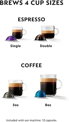 image:imageNespresso Vertuo Coffee and Espresso Maker by Breville Chrome with Aeroccino Milk FrotherBlack