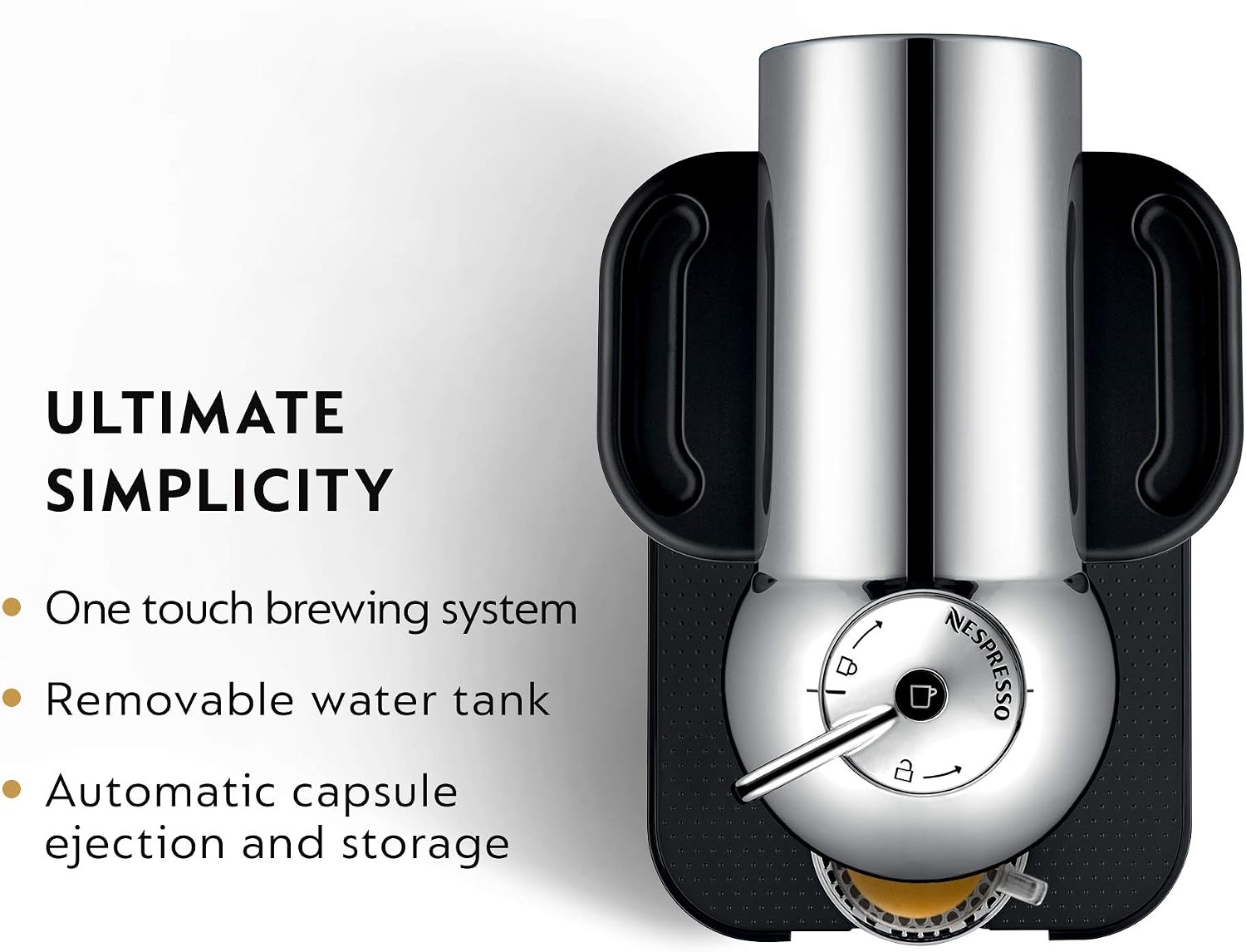 image:imageNespresso Vertuo Coffee and Espresso Maker by Breville Chrome with Aeroccino Milk FrotherChrome