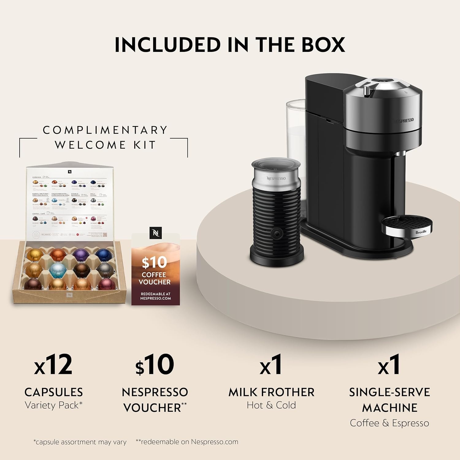 image:imageNespresso Vertuo Next Deluxe Coffee and Espresso Maker Pure Chrome with Aeroccino Milk Frother11 liter BlackDark ChromeChrome