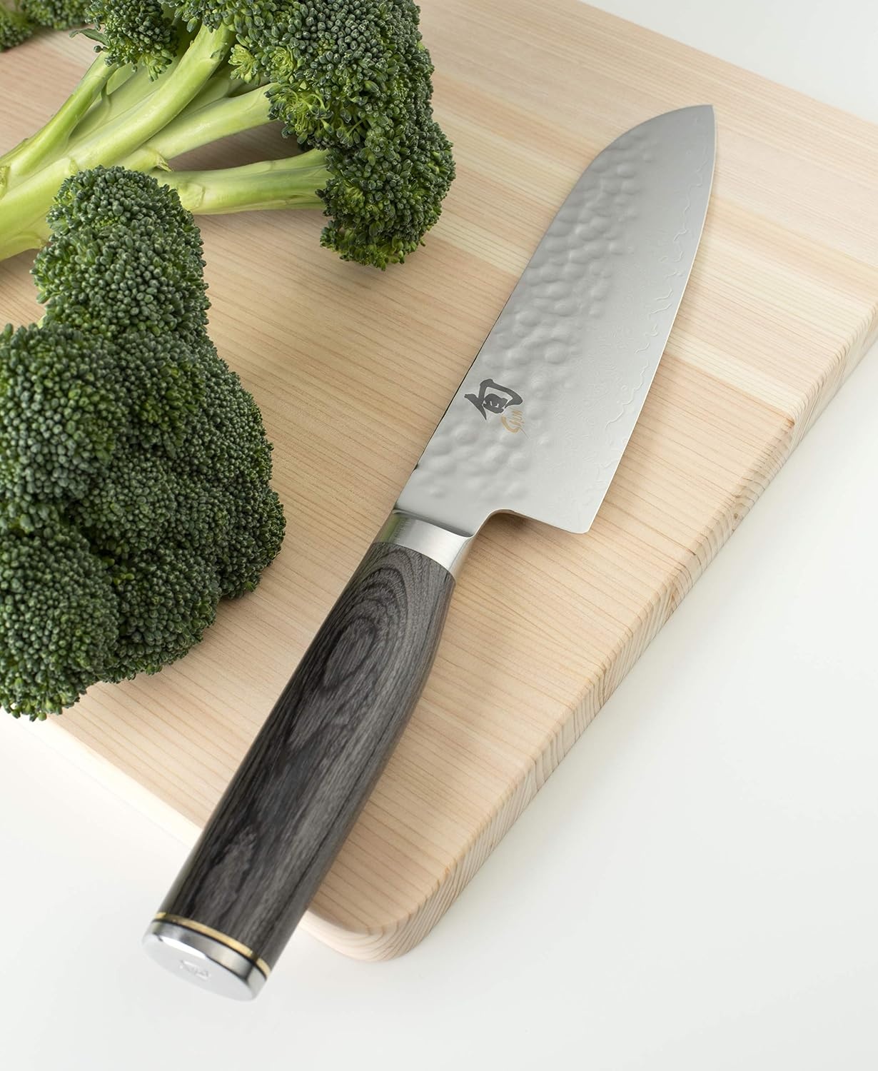 image:imageShun Premier Blonde 7 Santoku Knife Handcrafted and HandSharpened Japanese All Purpose Knife VGMAX Core Damascus Stainless Steel Cladding Pakkawood HandleGray
