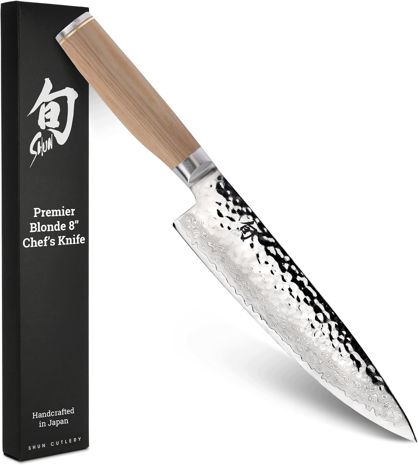 image:imageShun Premier Blonde 8 Chefs Knife Handcrafted Japanese Kitchen Knife VGMAX Core Damascus Stainless Steel Cladding Pakkawood HandleBlonde