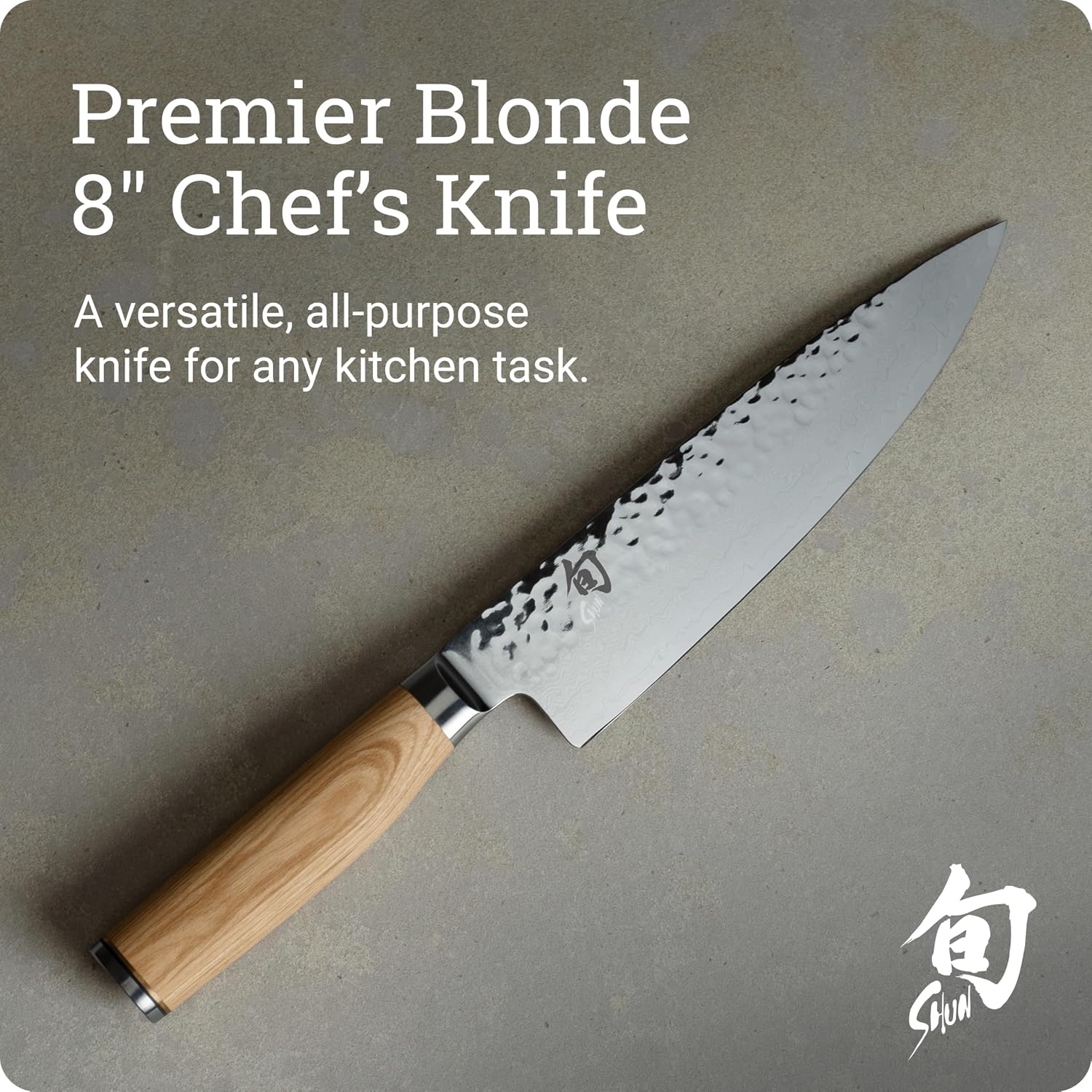 image:imageShun Premier Blonde 8 Chefs Knife Handcrafted Japanese Kitchen Knife VGMAX Core Damascus Stainless Steel Cladding Pakkawood HandleBlonde