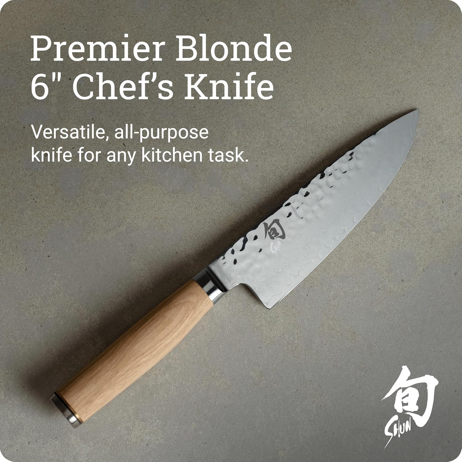image:imageShun Premier Blonde 8 Chefs Knife Handcrafted Japanese Kitchen Knife VGMAX Core Damascus Stainless Steel Cladding Pakkawood HandleBlonde