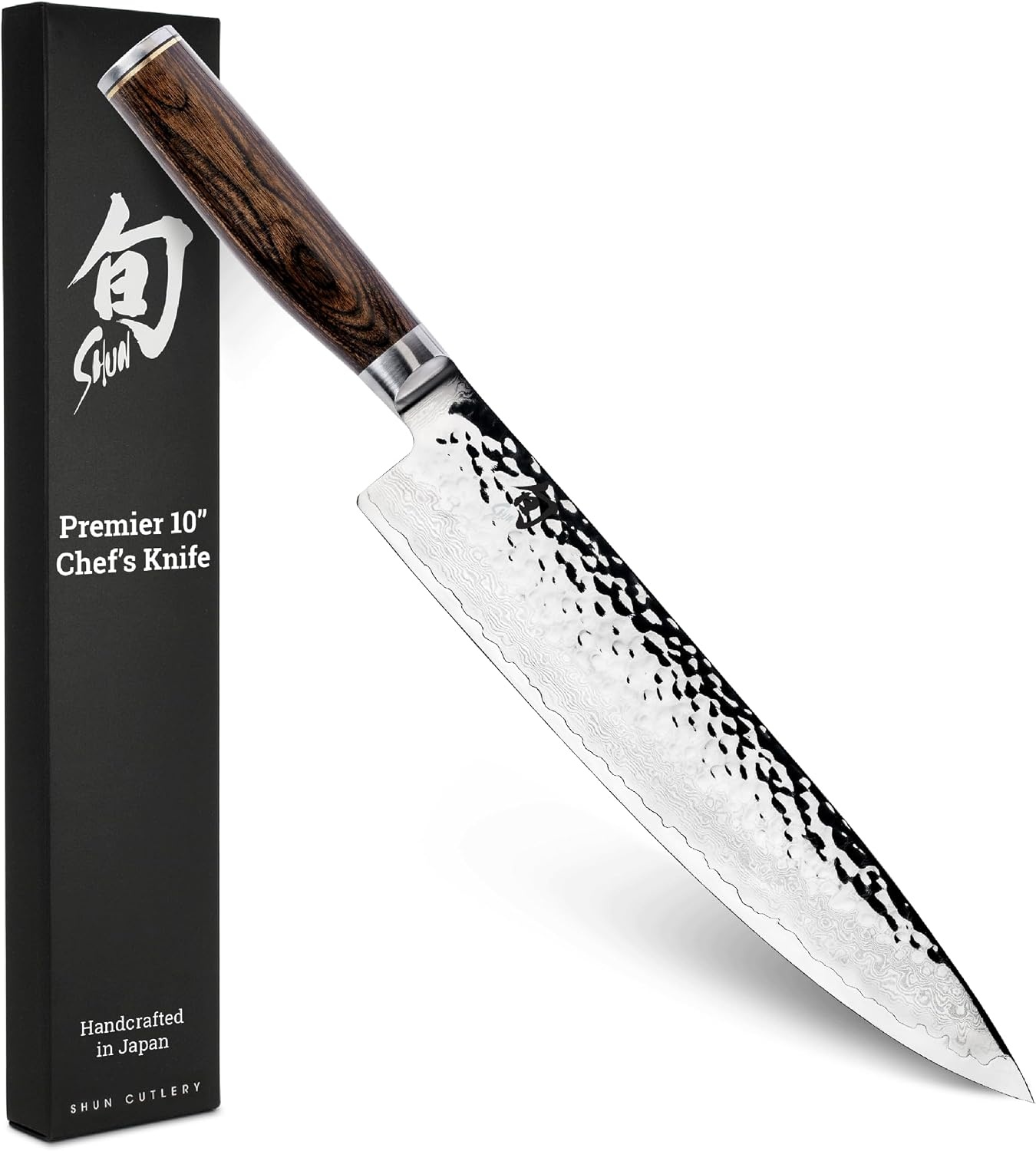 image:imageShun Premier Blonde 8 Chefs Knife Handcrafted Japanese Kitchen Knife VGMAX Core Damascus Stainless Steel Cladding Pakkawood HandleBrown