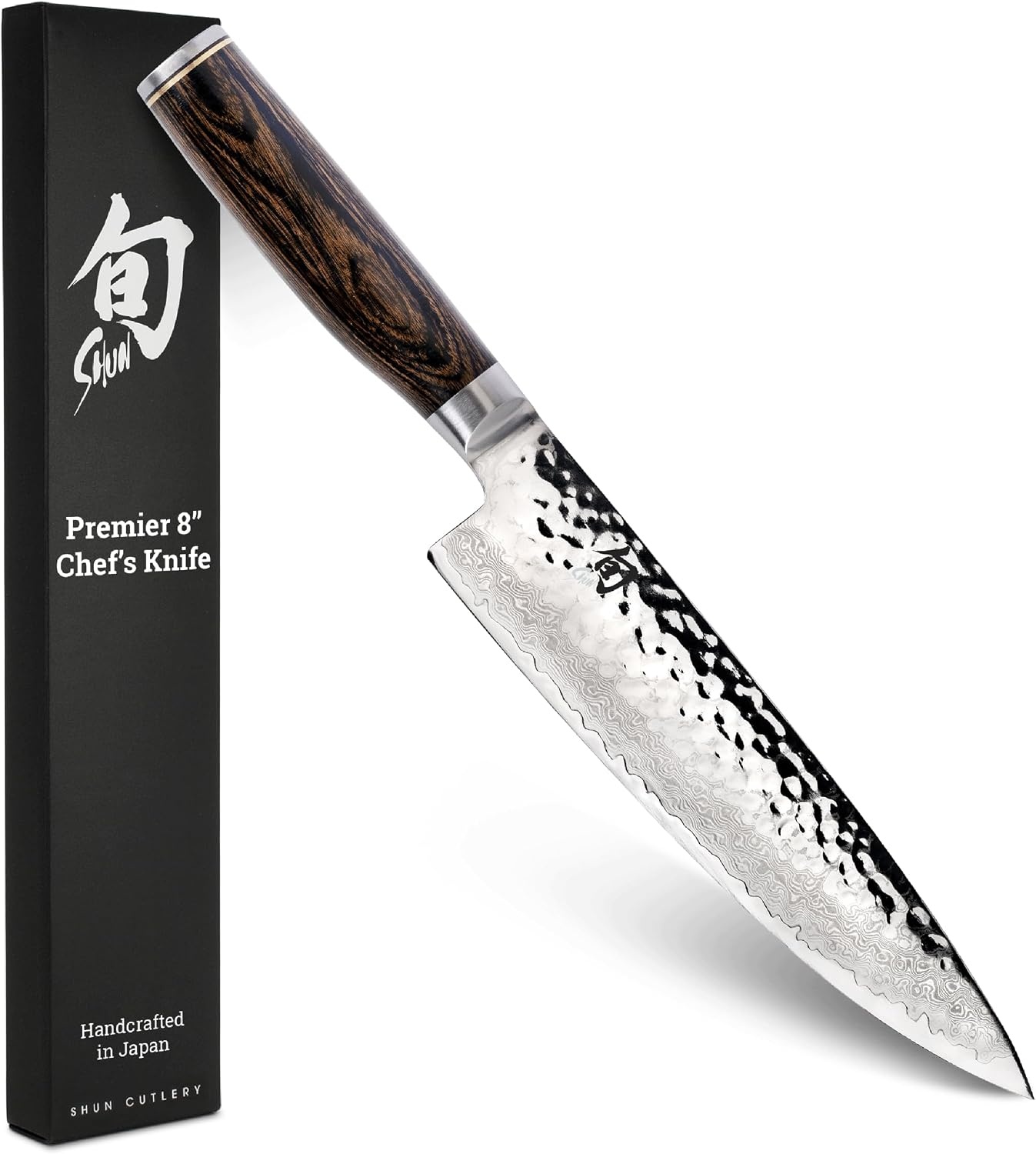 image:imageShun Premier Blonde 8 Chefs Knife Handcrafted Japanese Kitchen Knife VGMAX Core Damascus Stainless Steel Cladding Pakkawood HandleBrown