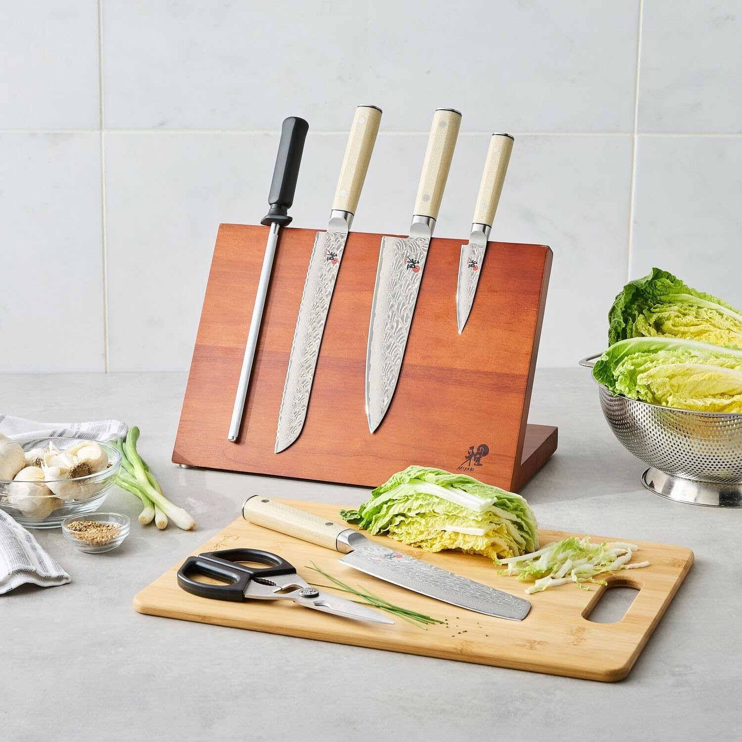 image:imageSur La Table Bamboo Cutting Board Set 2Piece Chopping Boards with Handles for Daily Prep amp Serving