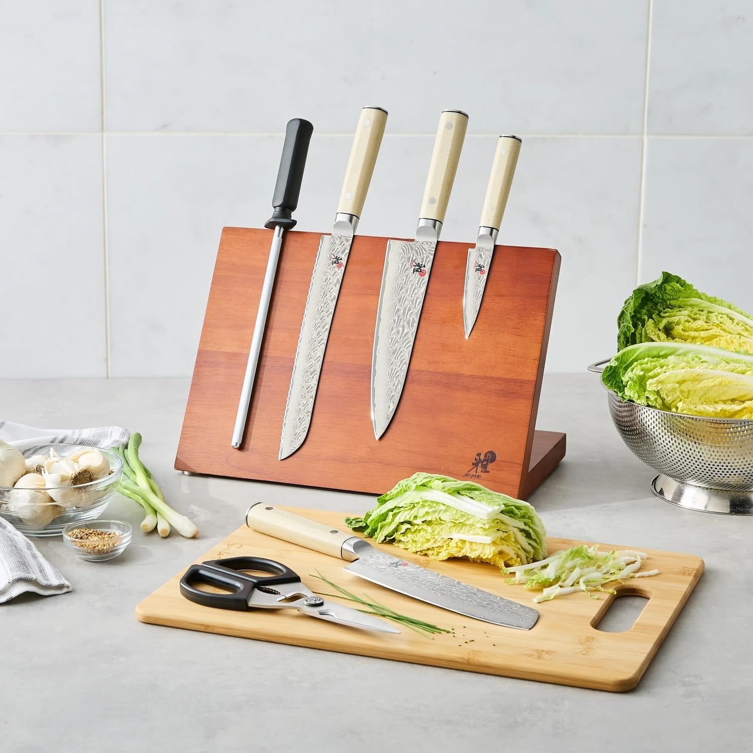 image:imageSur La Table Bamboo Cutting Board Set 2Piece Chopping Boards with Handles for Daily Prep amp Serving