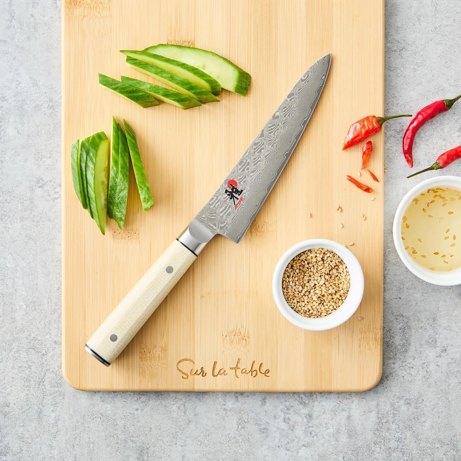 image:imageSur La Table Bamboo Cutting Board Set 2Piece Chopping Boards with Handles for Daily Prep amp Serving