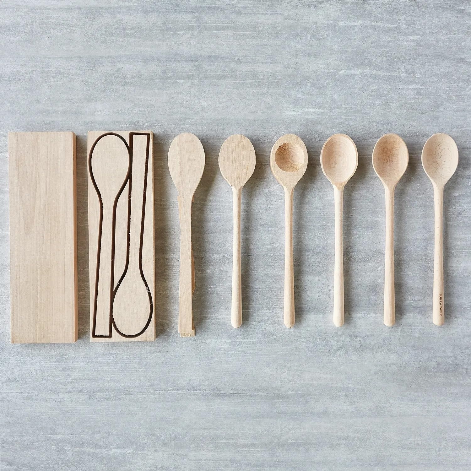 image:imageSur La Table Beechwood Cooking Spoon 14 in German Beechwood Spoon for Stirring Folding and Serving Across All Cookware 14 inTan