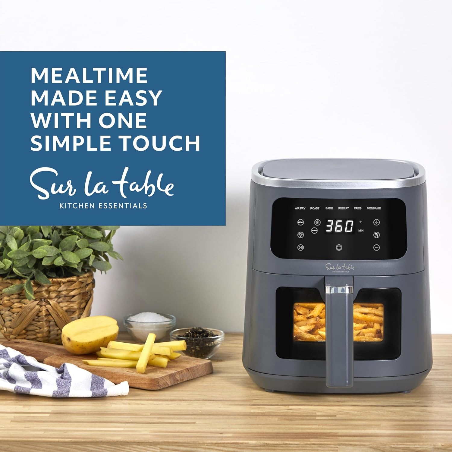 image:imageSur La Table Compact 42 Quart Air Fryer Digital LED Touchscreen 6 Presets42 Quart