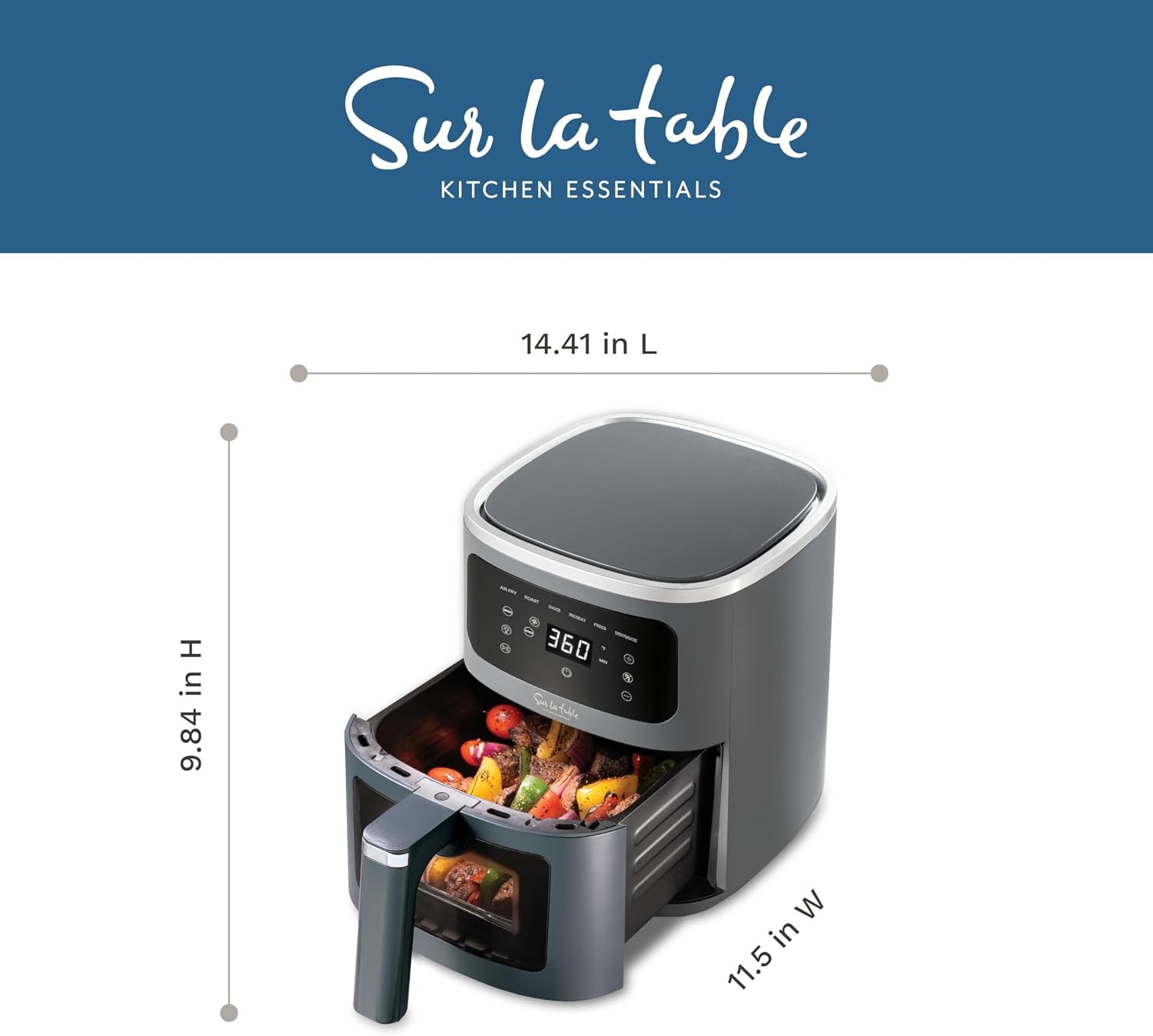 image:imageSur La Table Compact 42 Quart Air Fryer Digital LED Touchscreen 6 Presets42 Quart