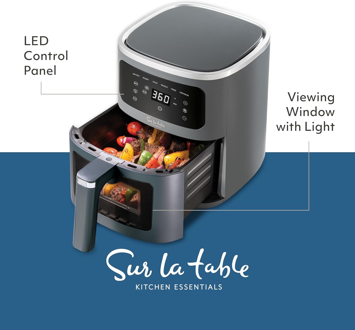 image:imageSur La Table Compact 42 Quart Air Fryer Digital LED Touchscreen 6 Presets42 Quart