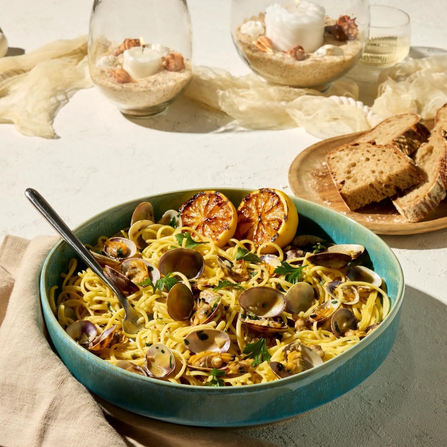 image:imageSur La Table Driftwater Reactive Glaze Serving Bowl Sea Salt