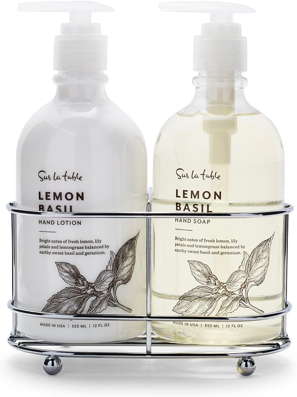 image:imageSur La Table Hand Soap amp Lotion Caddy Set 12 oz Olive Coriander
