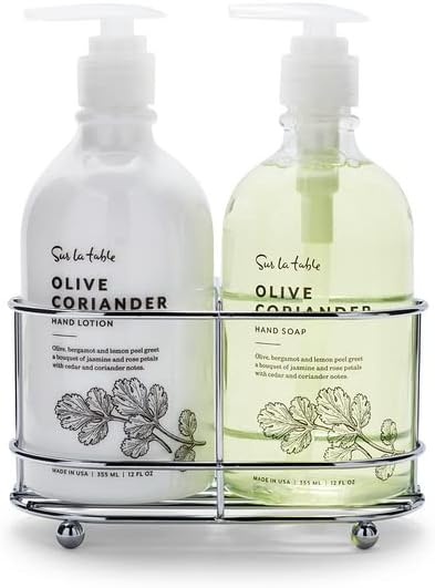 image:imageSur La Table Hand Soap amp Lotion Caddy Set 12 oz Olive Coriander