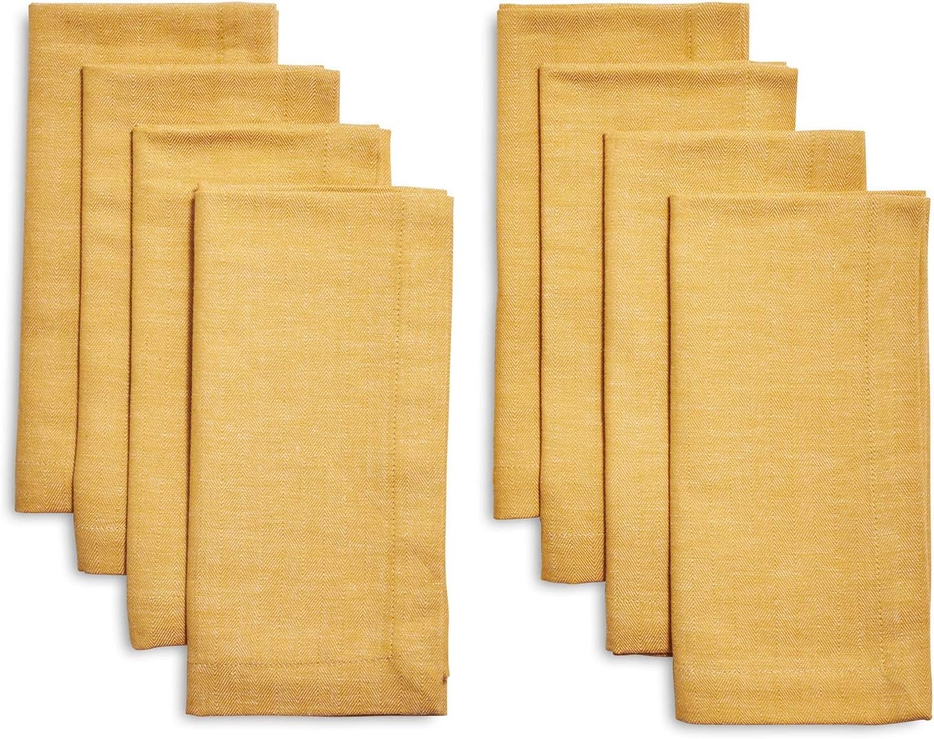 image:imageSur La Table Herringbone Napkins Set of 8 White