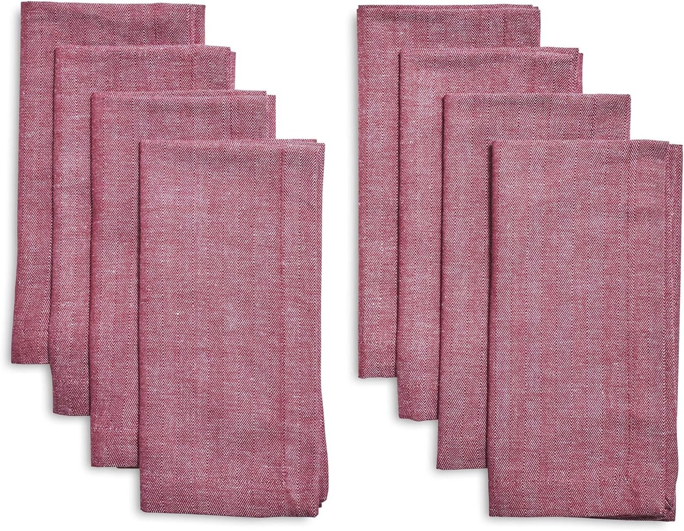 image:imageSur La Table Herringbone Napkins Set of 8 White