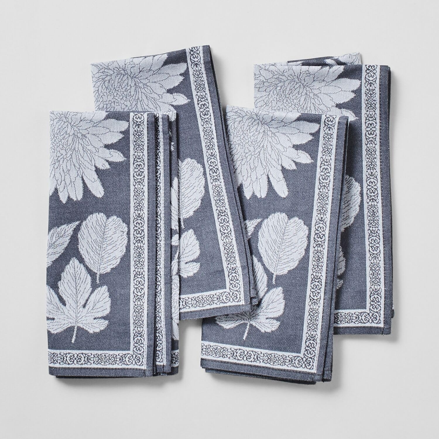 image:imageSur La Table Jacquard Floral Napkins Set of 4 IndigoIndigo