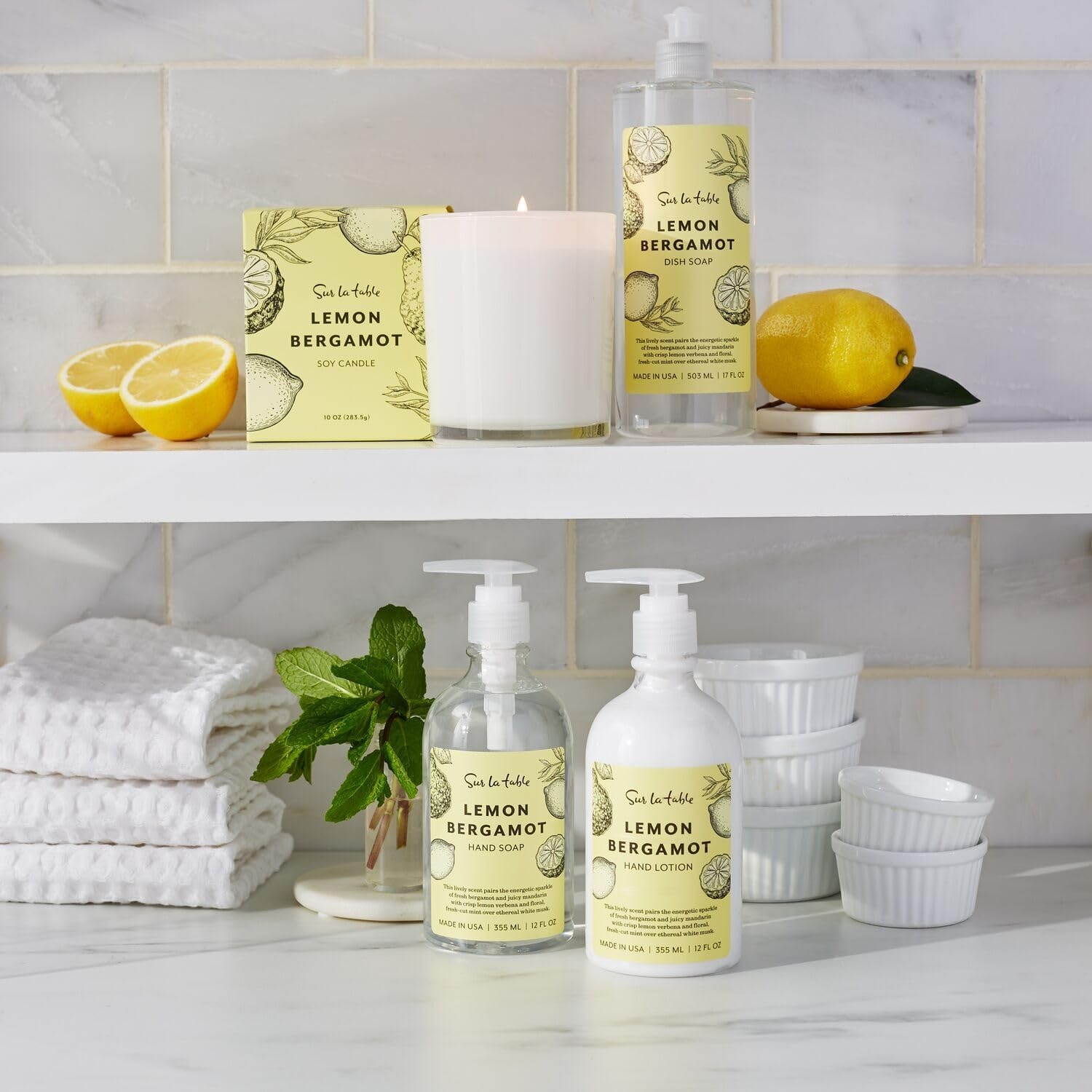 image:imageSur La Table Lemon Bergamot Candle White