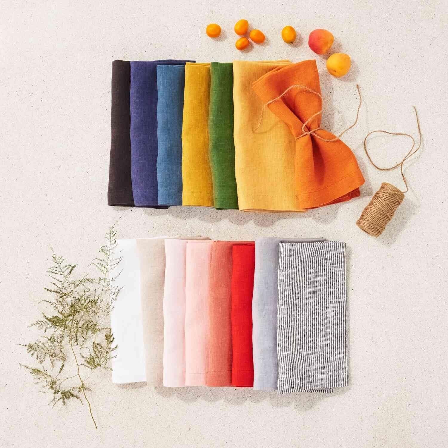 image:imageSur La Table Linen Napkins Set of 4 BlueExclusive Color Honey