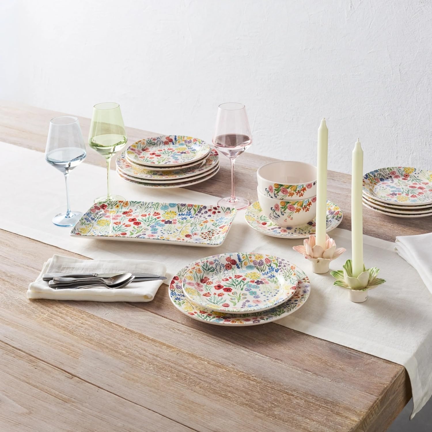 image:imageSur La Table Linen Napkins Set of 4 BlueWhite