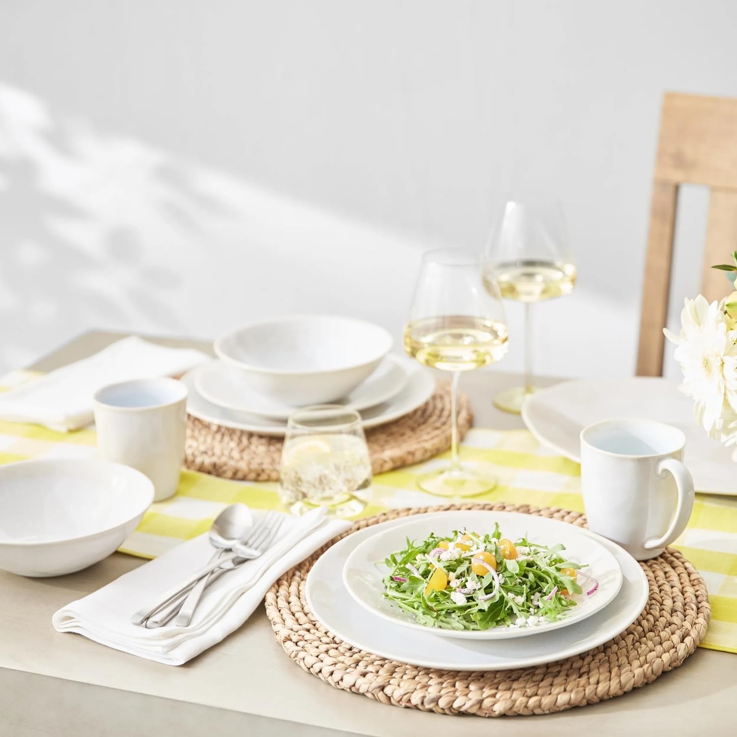 image:imageSur La Table Linen Napkins Set of 4 BlueWhite