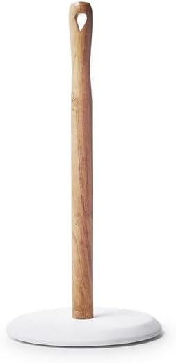image:imageSur La Table Marble amp Acacia Paper Towel Holder White