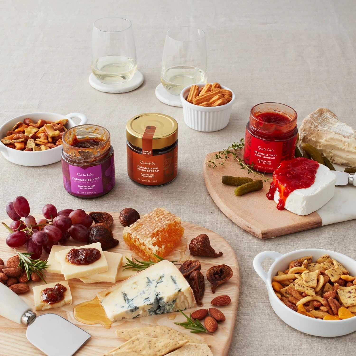 image:imageSur La Table Marble and Acacia Wood Serving Paddle White
