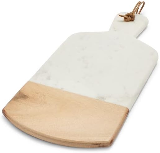 image:imageSur La Table Marble and Acacia Wood Serving Paddle White