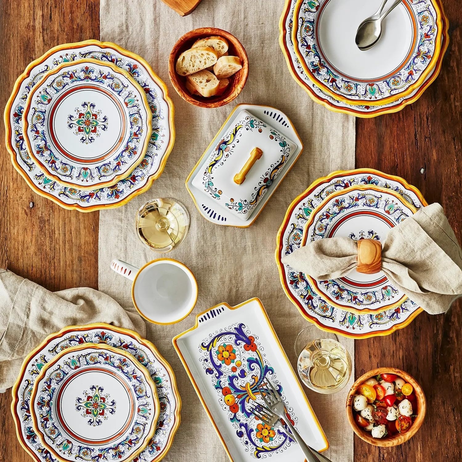 image:imageSur La Table Nova Deruta HandPainted Ceramic Mug 16 oz Colorful Italian Coffee amp Tea Cup RenaissanceInspired Design Made in Italy