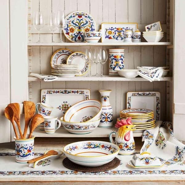 image:imageSur La Table Nova Deruta Utensil Holder Handcrafted Italian Ceramic Countertop Organizer RenaissanceInspired Earthenware Colorful HandPainted Kitchen Decor Made in Italy