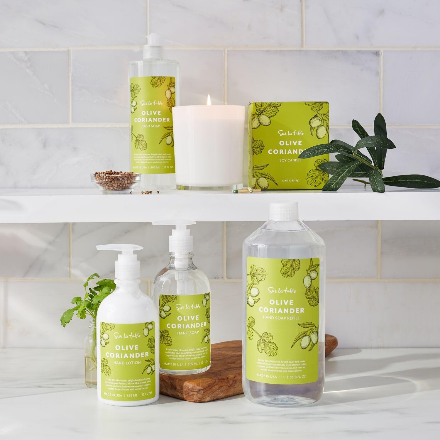 image:imageSur La Table Olive Coriander Hand Lotion 12 oz Green