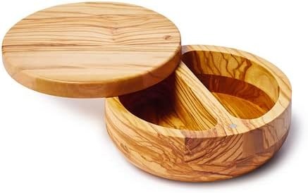 image:imageSur La Table Olivewood Salt Keeper Duo Tan