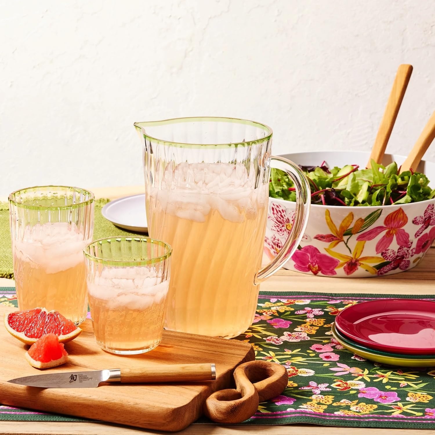 image:imageSur La Table Orchid Melamine Serving Bowl Pink
