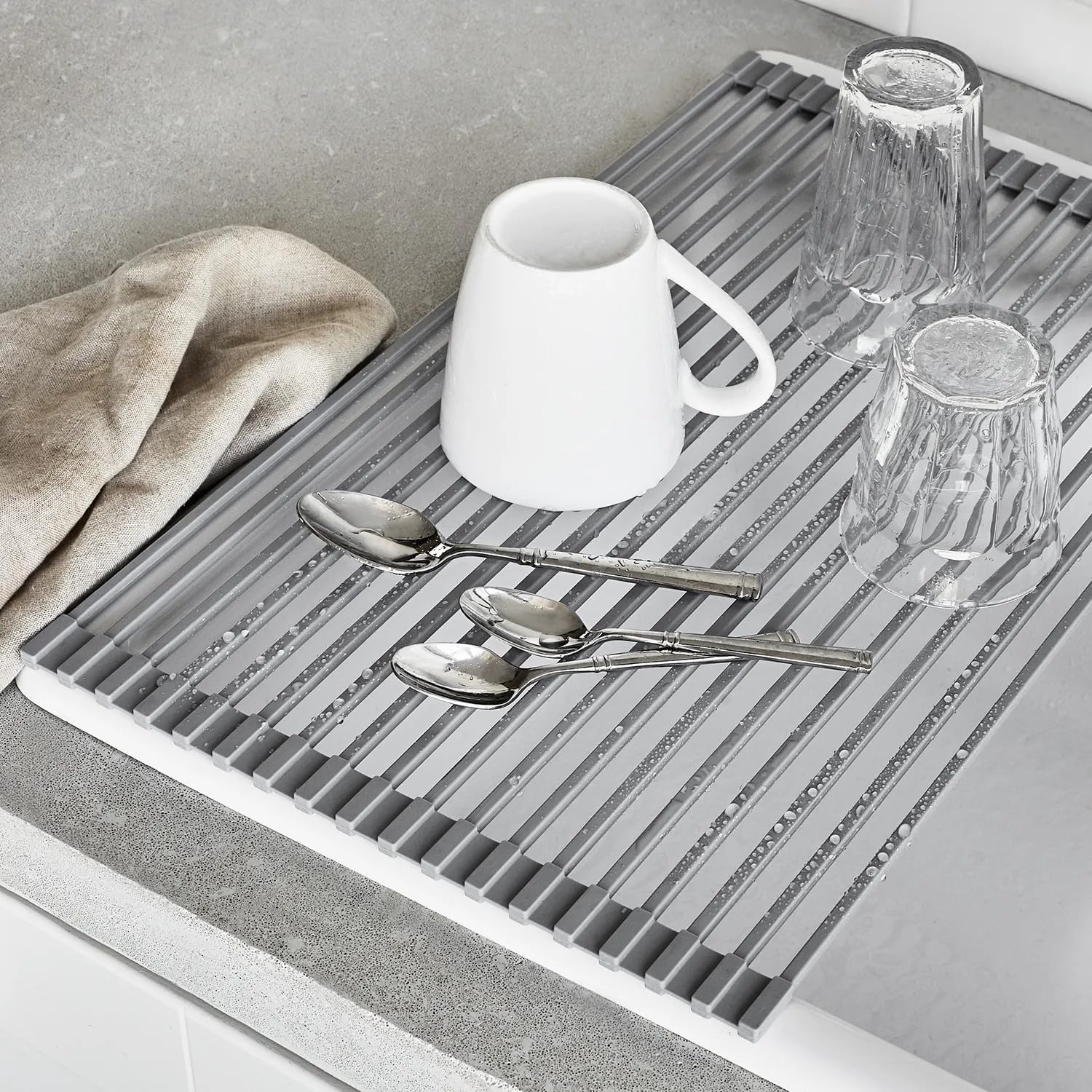 image:imageSur La Table OvertheSink Drying Rack GrayGray