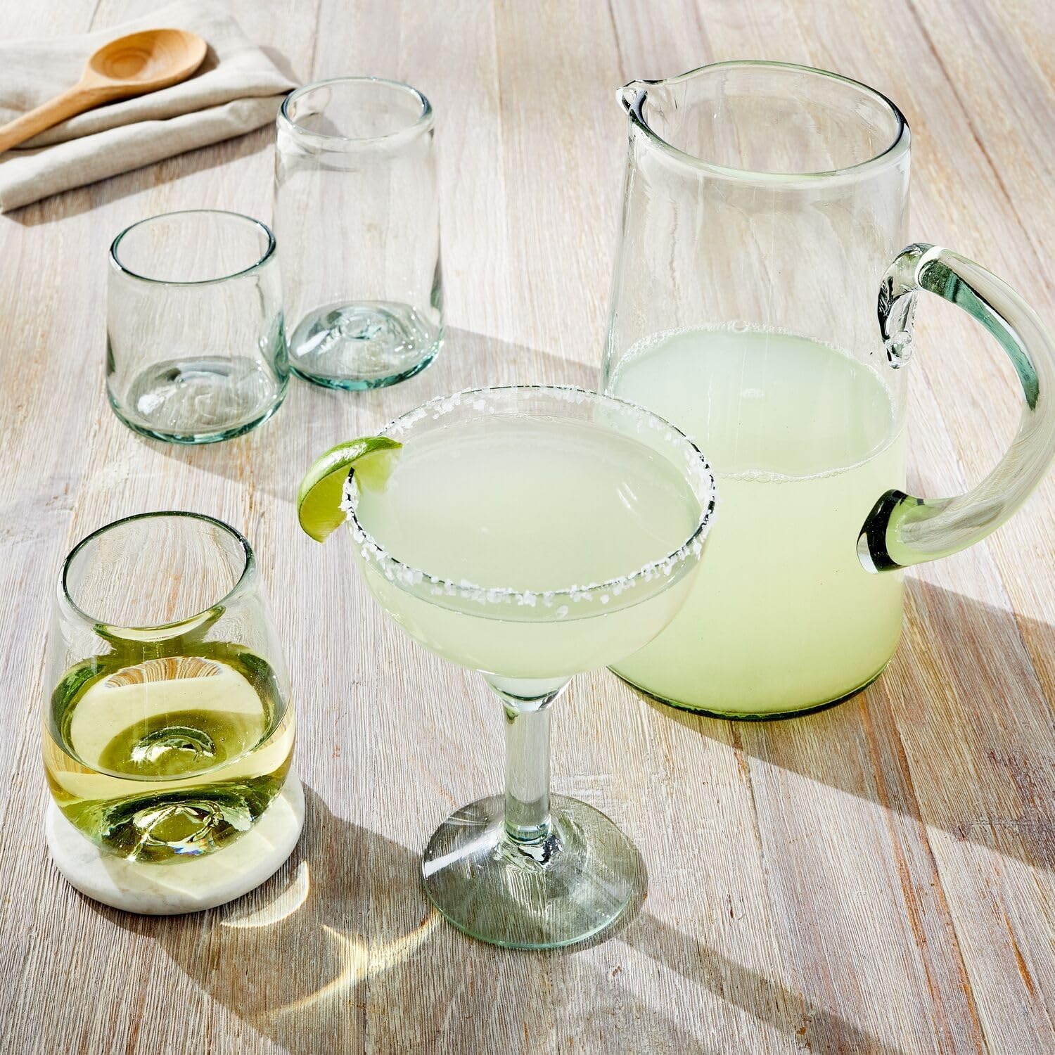 image:imageSur La Table Recycled Green Highball Glass Clear