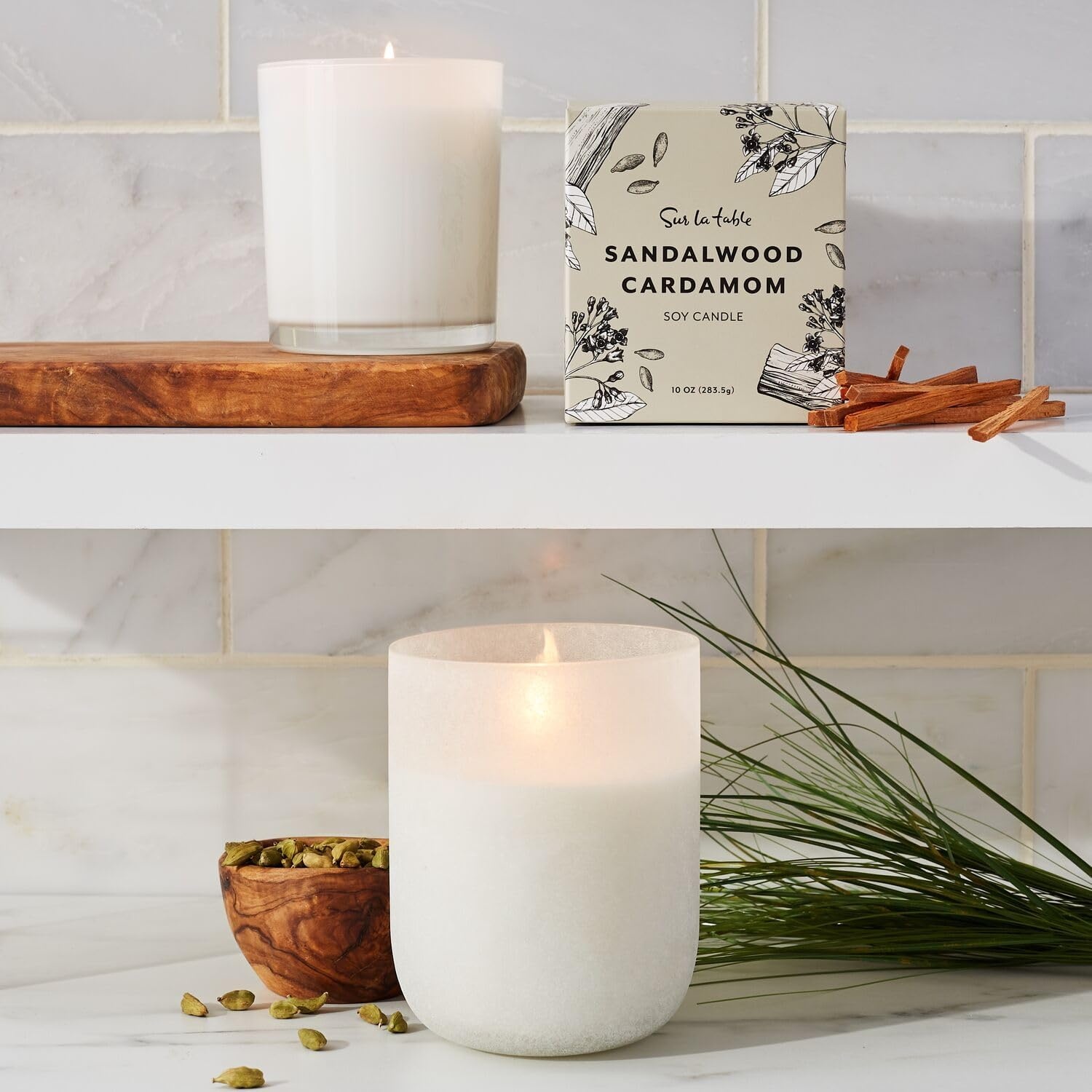 image:imageSur La Table Sandalwood Cardamom Candle 16oz White